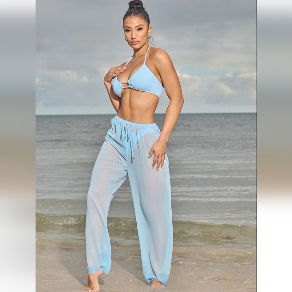 Beachside Escape Pants Sky Blue (XL)